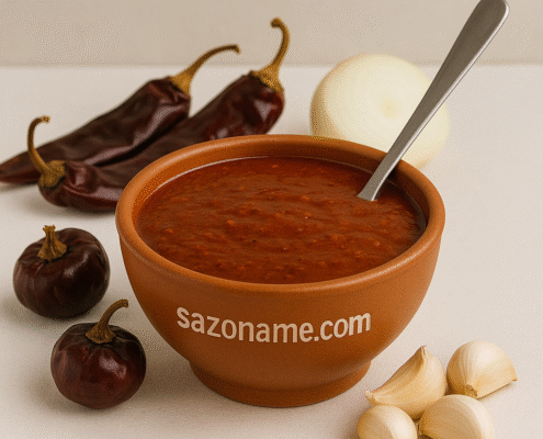 salsa cascabel y guajillo